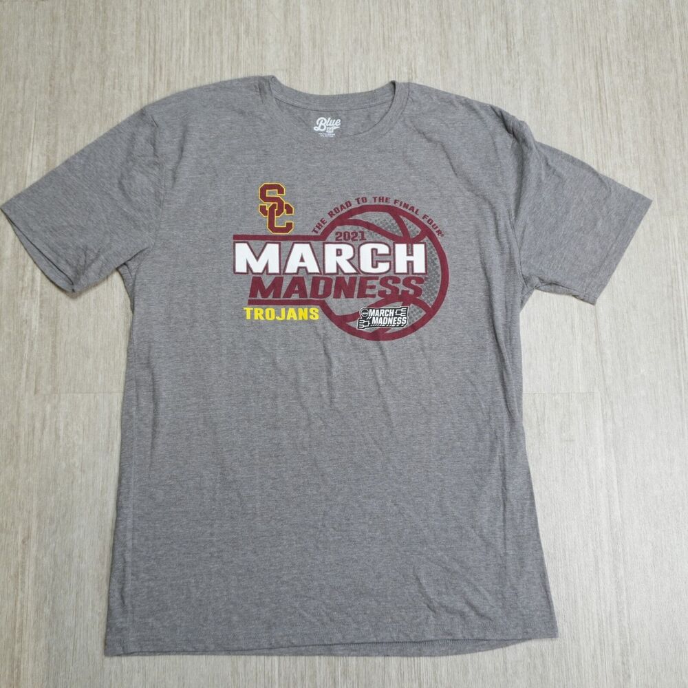 USC Trojans 2021 March Madness Final Four Shirt Adult XL Slim Fit Crewneck Gray